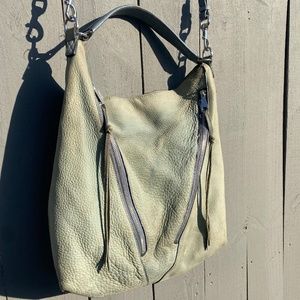 Rebecca Minkoff Large Leather Tote Purse Aqua/Blue